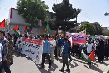 حضور پرشور کارکنان نفت و گاز شرق در راهپیمایی روز قدس